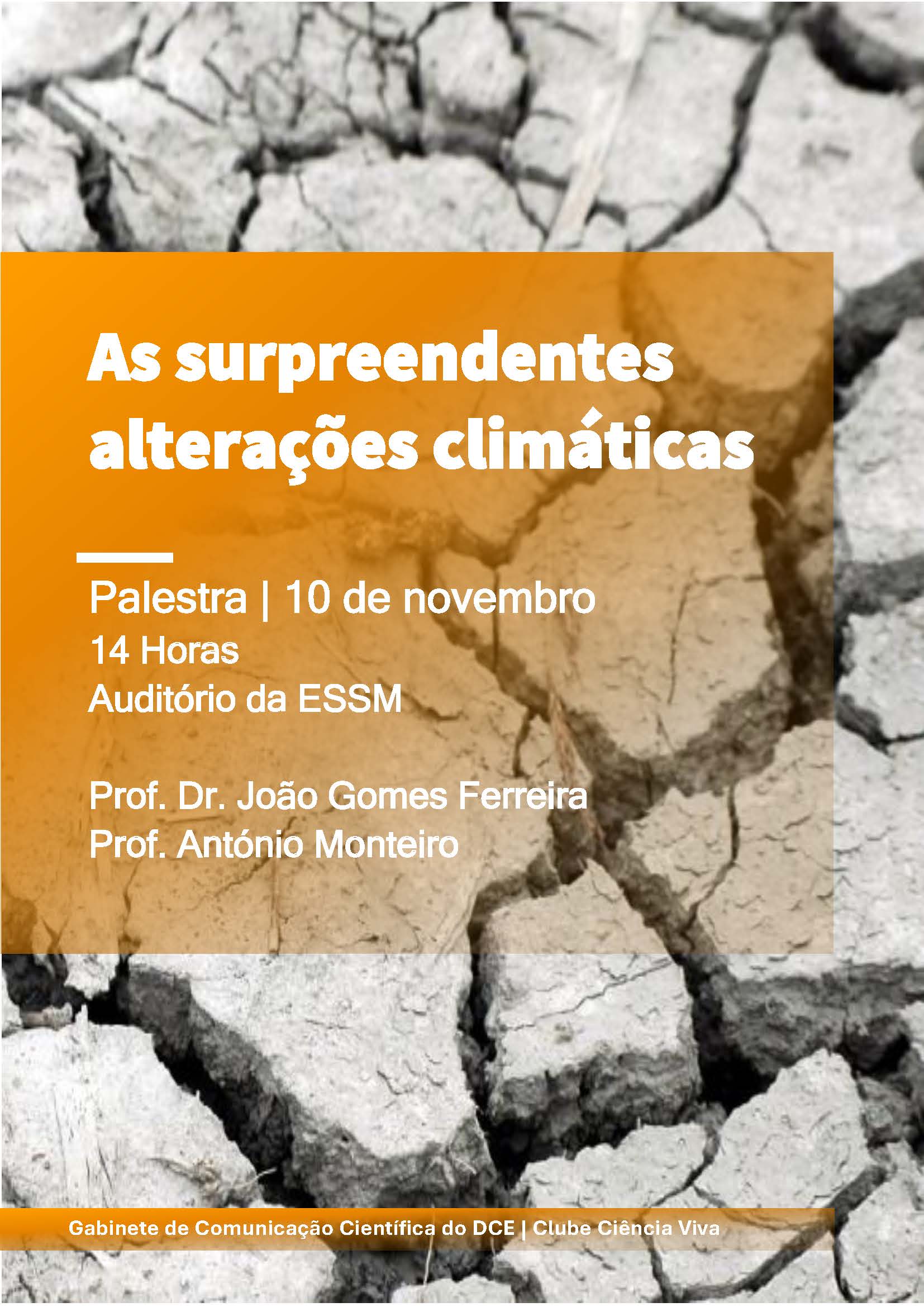 cartaz palestra alteraçoes climaticas