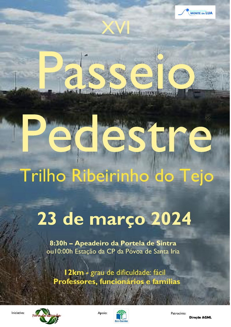 cartaz XIV Passeio Pedestre AGML 5 novembro 22